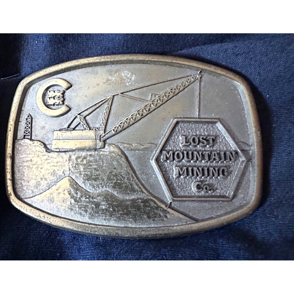 Lost Mountain Mining Co. Solid Brass‎ Belt Buckle